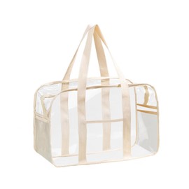 siawadeky Pool Bag, Plastic Bag, Transparent, Large Capacity, Waterproof, Handbag, Clear Bag, Shoulder Bag, PVC Cosmetics, Spa Bag, For Work, Travel, Change of Clothes, Lightweight, For Hot Springs