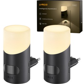 Lyridz Lyridz Nachtlicht Steckdose mit Bewegungssensor Oberen und Unteren Beleuchtung Ultrahelles, 2 Stck Dimmbares Nachtlampe Warmwei?es LED Nachtlicht mit 3 Modi fr Schlafzimmer, Kche, Flur, 2700K