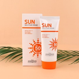 Food Aholic (10 Pieces) Food Aholic Multi Sun Cream 70ml SPF50 PA+++ / Non-white cast hybrid sunscreen sunblock UV protection / (10개)푸드어홀릭 멀티 선크림 70ml SPF50 PA+++ /백탁없는 혼합자차 썬크림 선블록 자외선차단제