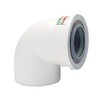 Rinnai 224078PP 90 degree elbow venting, Small, white
