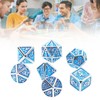 7pcs Polyhedral Dice Set Portable Exquisite Funny Metal Dice Table