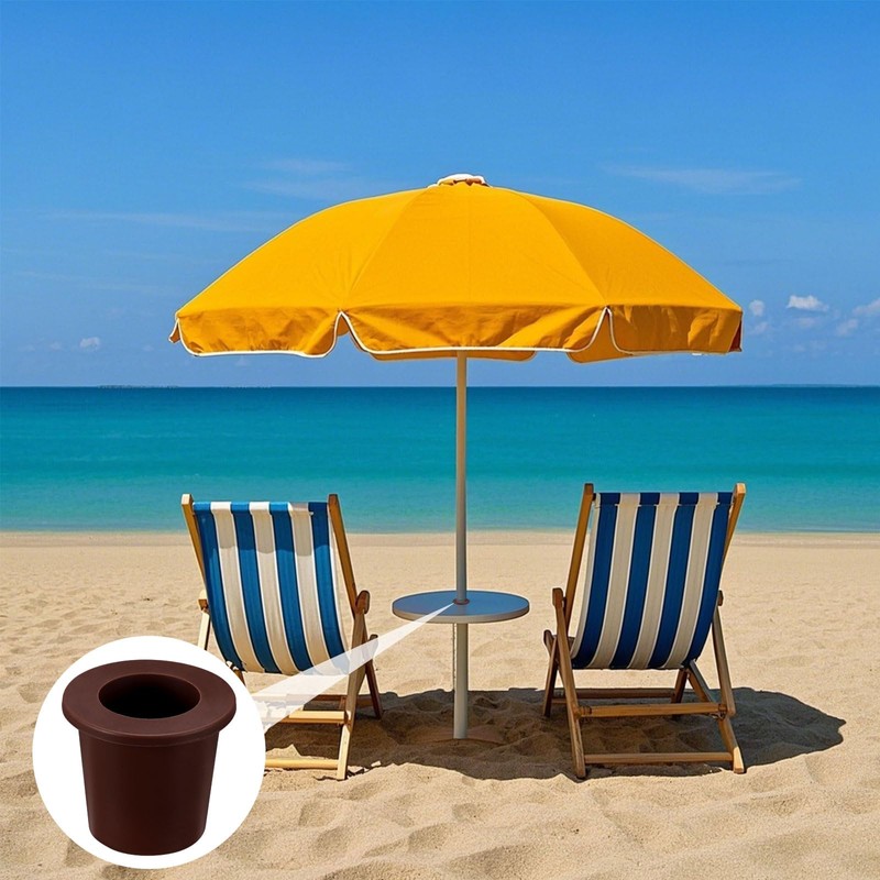 Lyreh 2pcs Patio Table Umbrella Hole Rings & 2pcs Covers,