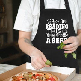 Uiycolk Funny Grill Aprons for Men, Cooking BBQ Grilling Chef Apron for Men Husband, Christmas Thanksgiving Fathers Day Birthday Gifts for Dad Grandpa