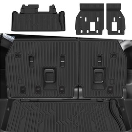 apttpas Cargo Mat Compatible with Toyota Sienna 2021-2025 7&8 Seat Trunk Mat & Backrest Liner TPE Cargo Liner 3rd Row Back Seat Cover Replacement for 2021 2022 2023 2024 2025 Toyota Sienna Accessories