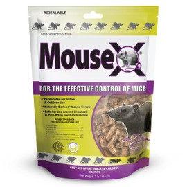 MouseX 1lb Bag, All-Natural Poison Free, Effective Against All Species of Rats and Mice - EcoClear Products