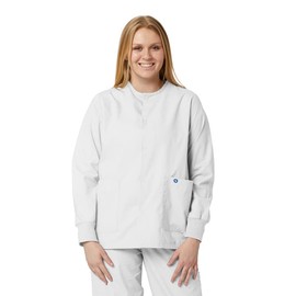 SPECTRUM UNIFORMS Scrub Jackets Doctor Lab Coat -Crew Neck Tops Unisex Soft Fabric Ideal | Medical Professionals, Hospital and Lab Work Wear White