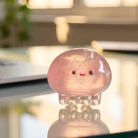 Handmade Clear Jellyfish Baby Toy - Cute Soft Squid Stress Relief Toy, Fidget Toy for Stress Relief, Office & School Essentials, Novelty Squishy Toy for Adults, Adorable Fidget Gadget(Jellyfish Baby)