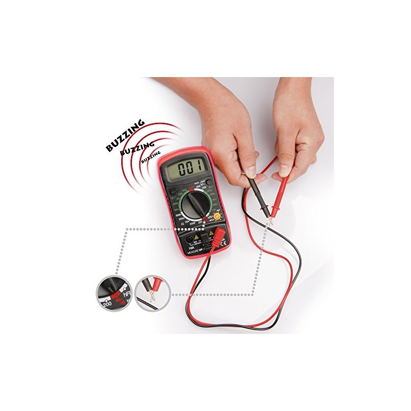 Etekcity Digital Multimeter (DMM) Multi Tester Voltmeter Ammeter Ohmmeter -