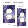 WUYOCHA Decorative Outlet Covers Modernity Abstract Purple Golden Marble 1