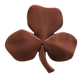 Exclusively Irish 3 Leaf Shamrock Wall Hang – 100% Solid Pewter Family Blessing Sign – Celtic Home Decor, Rust-Resistant, Rose Gold, Made in Ireland