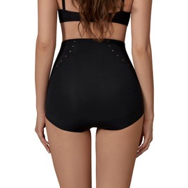SHARICCA High Waisted Shapewear for Women Tummy Control Underwear High Compression Breathable Body Shaper Panties, Black, M