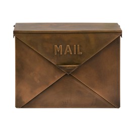 IMAX 44090 Tauba Mail Box in Copper Finish - Use Multi-Dimensional Utility Box as Document Keeper, Letter Holder, Suggestion Box, Desk Organizer. Accent Piece for Home, Office