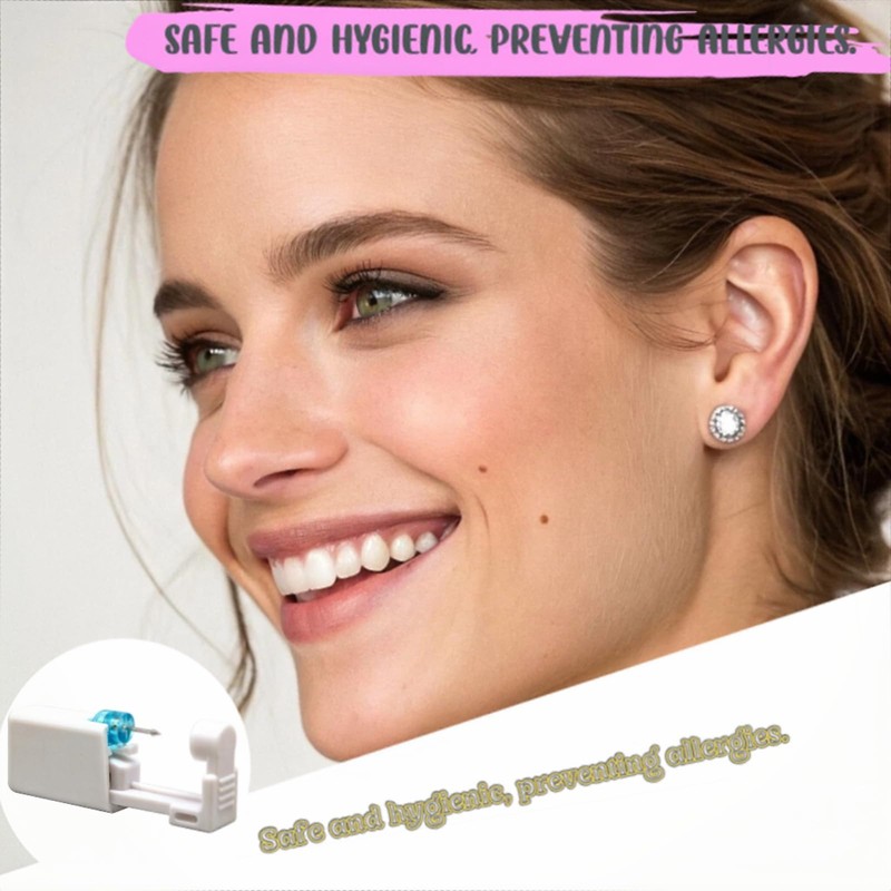 Geettcaifu 2 Pack Nose Piercing Gun, Self Nose Piercing Kit,
