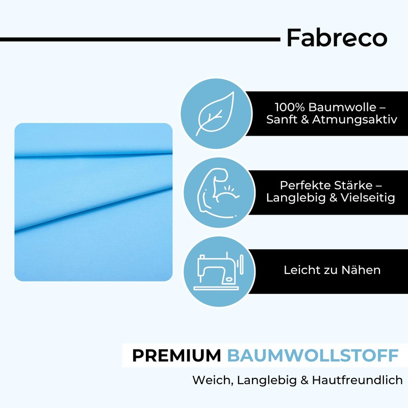 Fabreco - 100% Premium Cotton Fabric Sold by the Metre