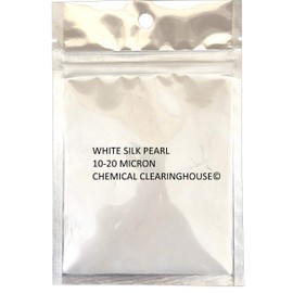 White Pure Pearl Pigment Mica Powder Silk Pearlescent Effect 50 Grams Approx. 1.8 Ounces for Epoxy Paint Plastics Fine Particle