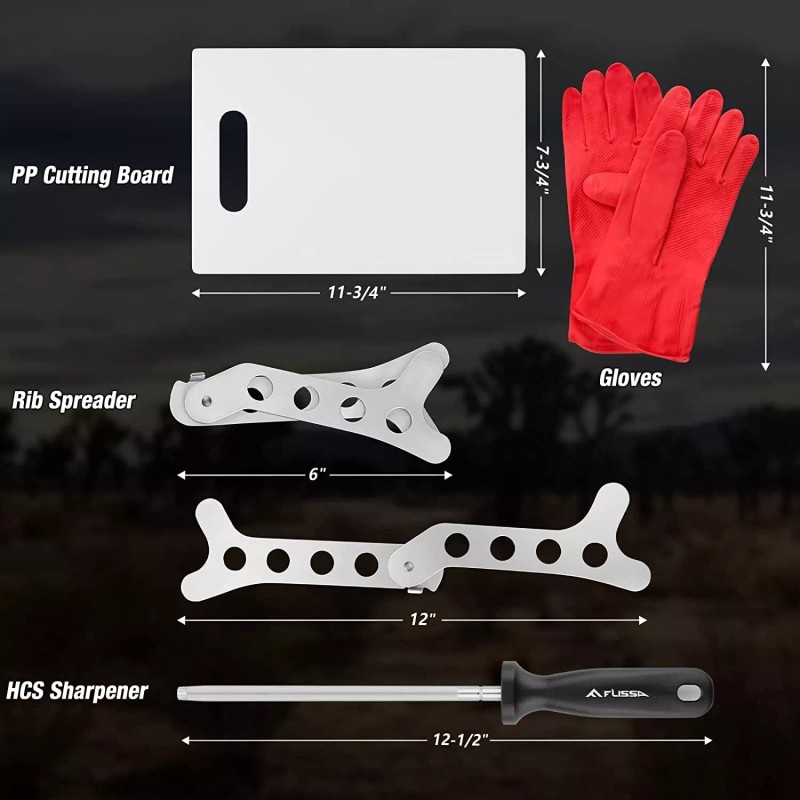 FLISSA 10 Piece Hunting Field Dressing Kit with Portable Storage