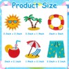 EMORBALS 32 Pcs Summer Theme Iron on Patches, Embroidered Sunny