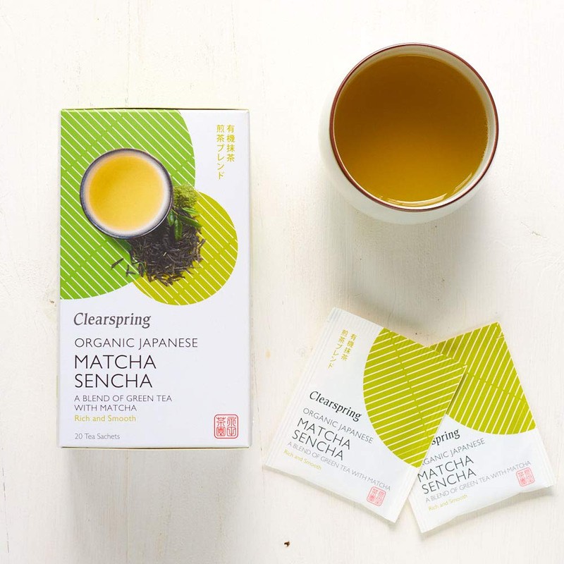 Clearspring Organic Japanese Matcha Sencha, Green Tea Teabags