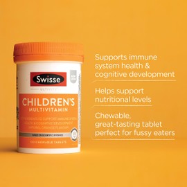 Swisse Ultivite Children's Multivitamin - With B vitamins, magnesium, iron and more to support general health - 120 Tablets