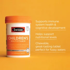 Swisse Ultivite Children's Multivitamin - With B vitamins, magnesium, iron and more to support general health - 120 Tablets