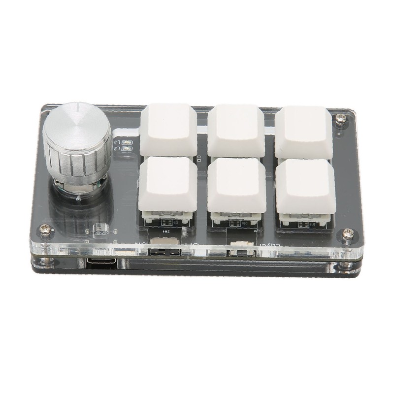 6 Key Mini Keypad with Knob Blue Switch Wired USB