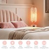 Hong-in Crystal Table Lamp, Rose Gold Lamp with USB C+A
