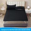 Mattress Protector 90 x 200 cm Waterproof Black Incontinence Pad