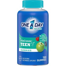 One A Day For Him Vitacraves Teen Vitaminas Adolescentes 150 Sabor Frutas