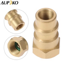 R12 R22 R502 Screw to R134A Fast Quick Conversion Adapter Switch, Adapter Valve 1/4" to 8v1 Thread, with R134A Quick Coupler Interface and Core Valve