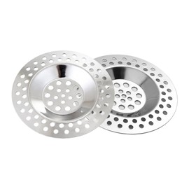 Pack of 2 Stainless Steel Drain Strainers, Hair Strainer, Shower Strainer, Rustproof, Holes Sink Strainer, Shower Strainer, Kitchen Sink & Shower, Strainer for Sink, Easy to Clean, Sink Strainer
