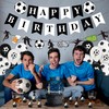 Footbal Themed Birthday Party Decorations - 33 Pcs Black And