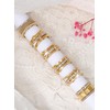BOMAIL 18Pcs Stackable Rings for Women 14K Gold Plated Stainless