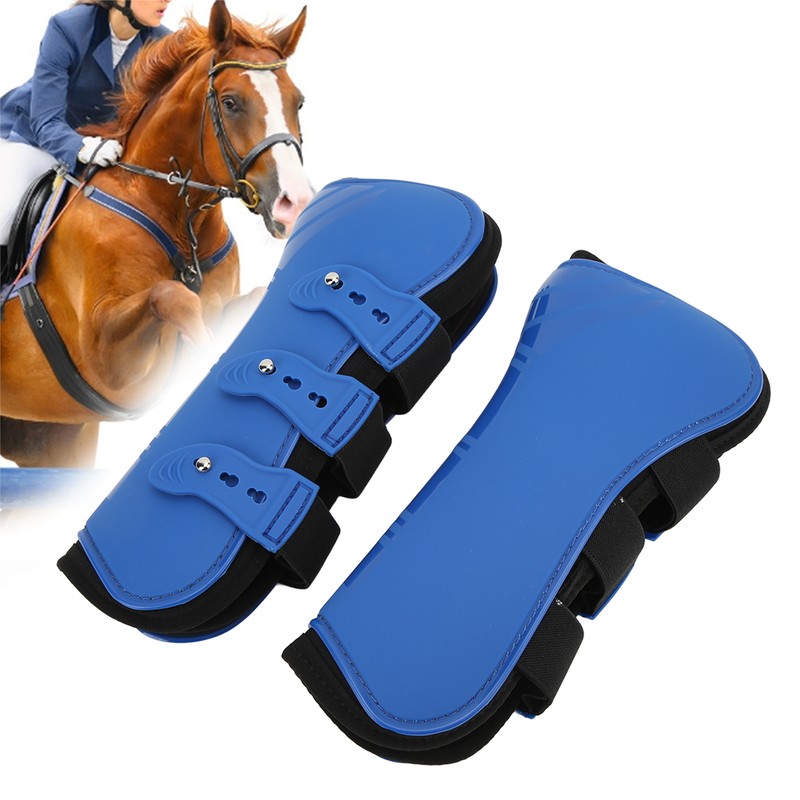2pcs Horse Front Leg Boots PU Shell Horse Tendon Boots