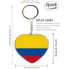 JAVD Llavero con bandera de Colombia con forma de corazón