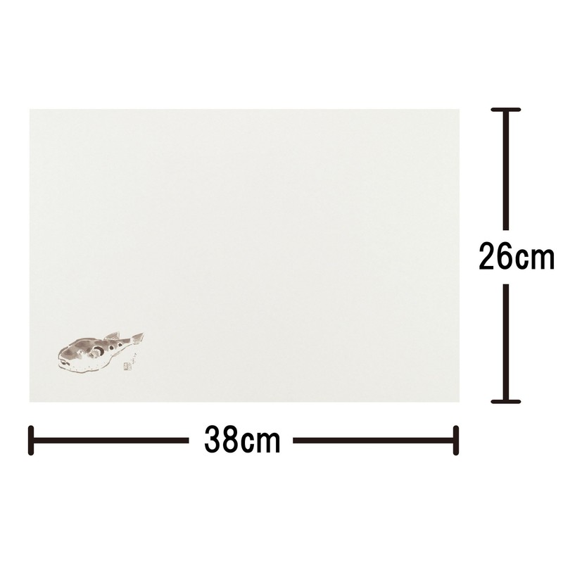 Daikoku Kogyo Japanese Table Mat, Fugu (Height 10.2 x Width