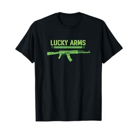 Lucky Arms Shamrock St. Patrick's Day 2nd Amendment T-Shirt