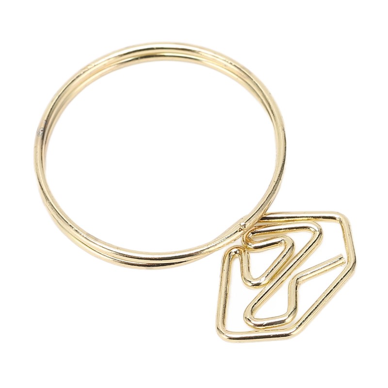100Pcs Cute Paper Clips Ring Style Anti Slip Sturdy Electroplated