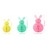 6PCS Bunny Rabbit Easter Hanging Decorations Cute Honeycomb Shape Ball