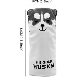 Golf Headcover Driver 440cc 460cc / Wood FW / Utility UT / Putter Cover for Mallet Magnet (Fits Odyssey 2 Balls) / Pin Type (Fits Scotty Cameron Odyssey) Dog (Driver)