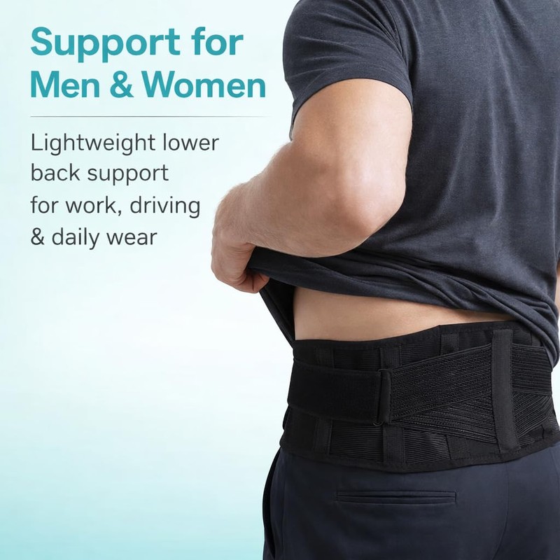 TitanGuard Ultra-Thin & Lightweight Back Brace for Lower Back Pain,Sciatica,Scoliosis,Slipped