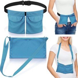 NJCXOLA Drain Holder After Tummy Tuck, Adjustable Mastectomy Drain Holder Drain Holder After Tummy Tuck, Mastectomy Drainage Pouch Mastectomy Recovery Supplies - Blue