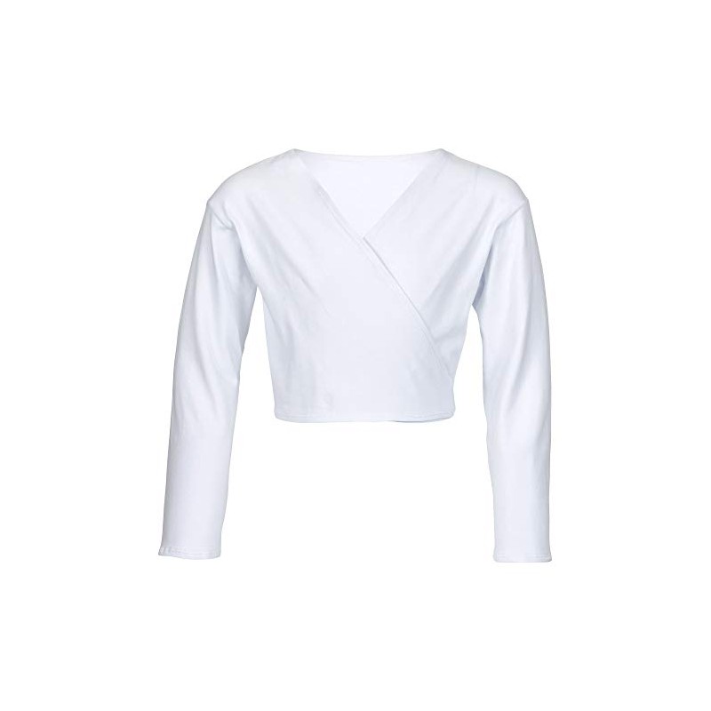 tanzmuster Mandy ballet wrap jacket for girls, extra soft cotton