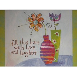 Whimsical "Fill this Home with Love and Laughter" Note Cards w/ Envelopes - Set of 8