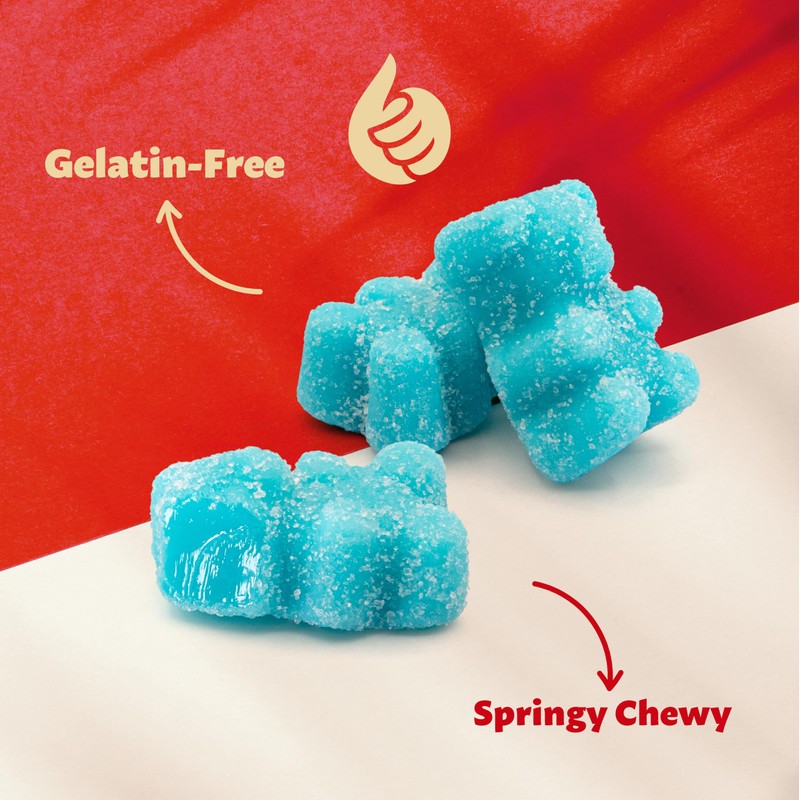 Sour Gummi Bears Candy 2-Pound Bag | Blue Raspberry Chewy