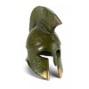 Marinakis Handmade Metal, Bronze Green Oxidation Greek Corinthian Helmet 5"