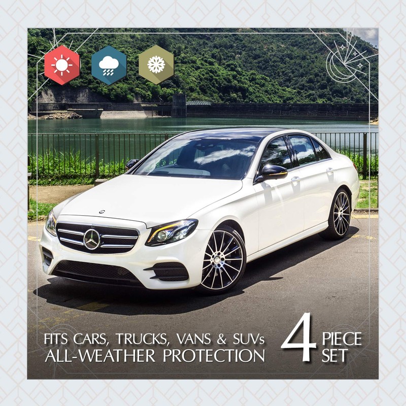 LUNNA FM-337E 4pc Aztec Black Rubber Floor Mat