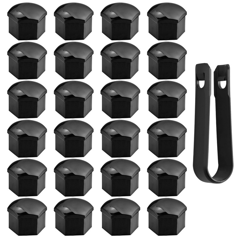 AUTOUTLET 24pcs Wheel Nut Caps 17 mm, Wheel Bolts Wheel