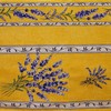 Royal Lavender Wipeable Tablecloth Spill Resistant Acryllic Coated, Floral Cotton