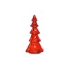 Lumineo Small Micro LED Red Glass Tree, 7.6" Tall, Warm