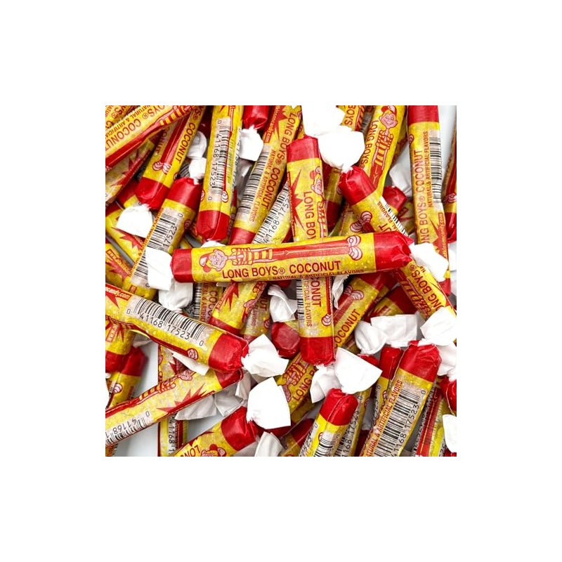 Smarty Stop Long Boys Coconut Caramel Chewy Candy Individually Wrapped